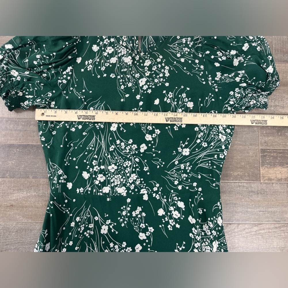 NEW Reformation Irma Green Floral Minidress - Picture 8 of 13